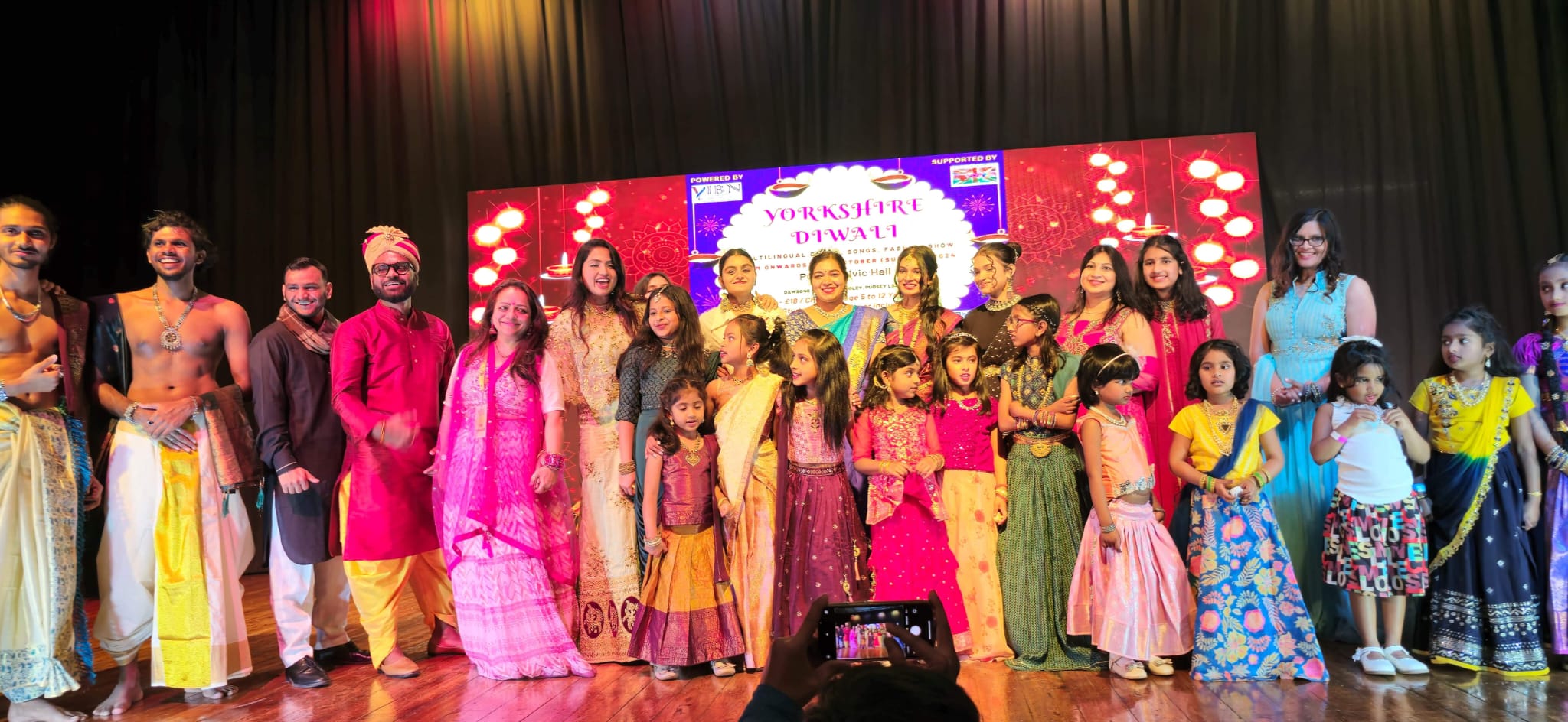 2024 Diwali Fashion Show Team On the Stage - YIBN