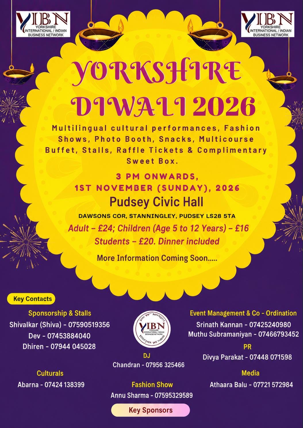 YIBN Diwali Show 2026 Flyer - YIBN